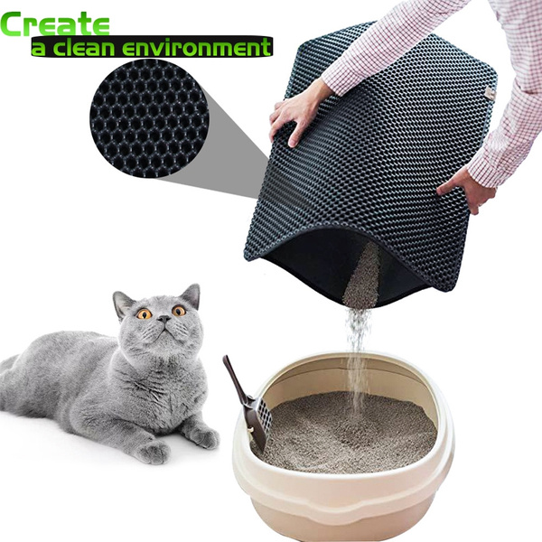 double cat litter mat