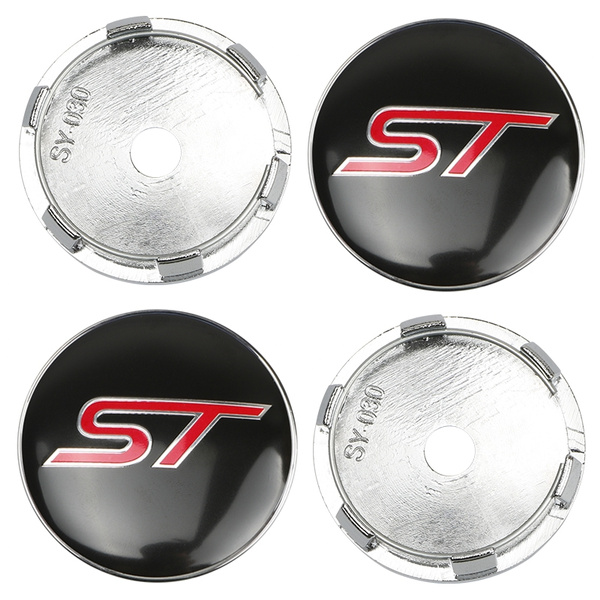 NCUIXZH 4PC 56MM 60MM Car Wheel Center Hub Caps Badge Sticker Decal Wheel Dust-Proof Covers for Ford Focus 2 Focus 3 Fiesta Kuga Fusion 