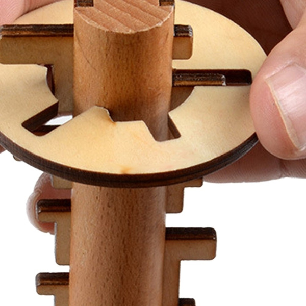 Gift Bamboo Puzzle Education Tool Intelligence Development Toy Toys Unlock Key 