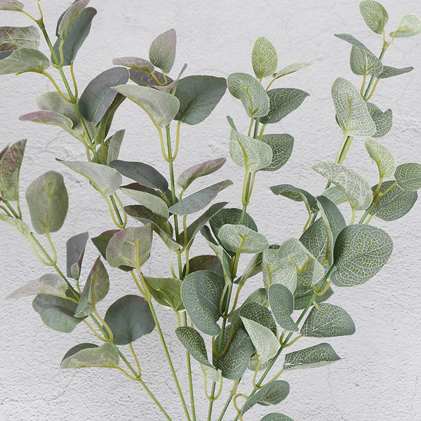 Details about   66cm Green Artificial Leaves Large Eucalyptus Leaf Plants Wall Plants DecorJ.AU 