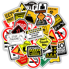 dangersign, Car Sticker, luggagesticker, Bicycle