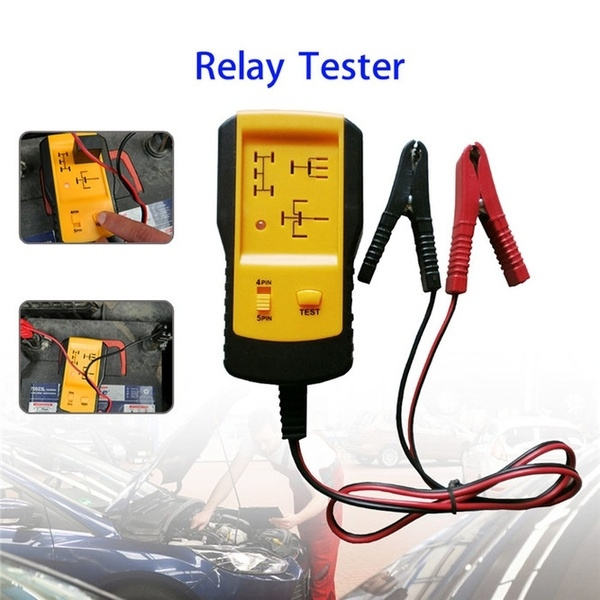 12V Electronic Automotive Relay Tester For Car Auto Battery Checker AE100 Yellow 