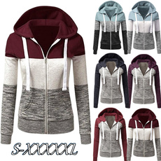 Casual Jackets, Plus Size, hooded, pullover hoodie