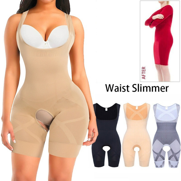 Women Seamless Shapewear Slimming Underwear Bamboo Fiber Body Shaper Tummy  Control Bum Lifter Thigh Slimmer Bodysuit