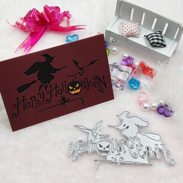 Happy Halloween Metal DIY Die Cutting Stencil Scrapbooking Embossing Paper good Happy Halloween Metal DIY Die Cutting Stencil Scrapbooking Embossing Paper good