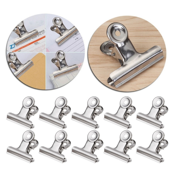 Stainless Steel School Office Bag Clips File Clamps Binder Clip Food Sealing