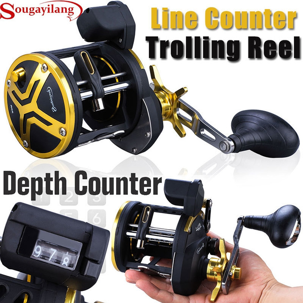 Sougayilang Line Counter Fishing Reel Trolling Fishing Reels