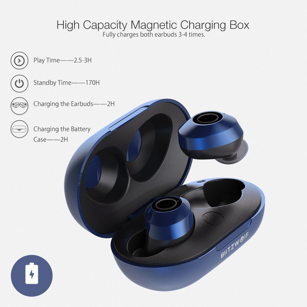 Blitzwolf BW FYE5 bluetooth V5.0 Earphones Mini True Wireless Earbuds Stereo Headphones With Portable Charging Box