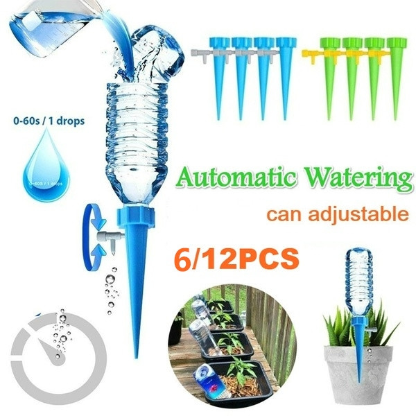 6/12pcs Plant Self Watering Adjustable Stakes Automatic Spikes Irrigation System 