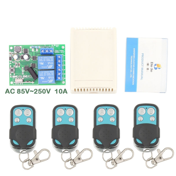 Diese 433mhz Universal Remote Control Ac 2v 10a 2ch Rf Relay Receiver And Transmitter For Electric Curtain And Garage Door Control Wish