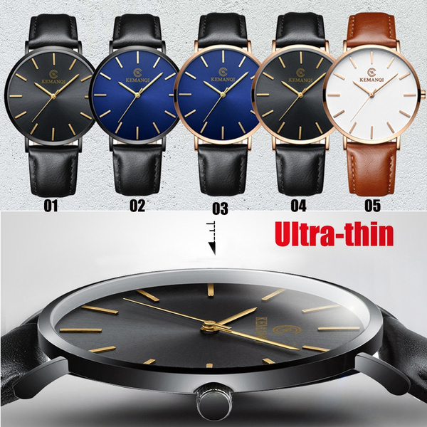 Newest Brand 6.5mm Ultra Thin Waterproof Mens Watches Luxury