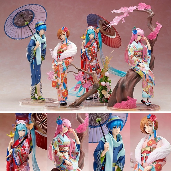 Anime Vocaloid Hatsune Miku Meiko Kaito Kimono PVC Figure Figuren Toys