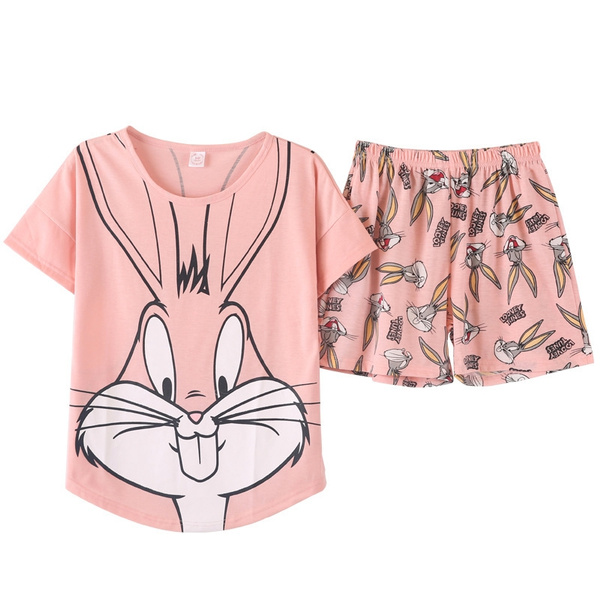 Buy Rabbit Pyjama Shorts, Sleepwear Short Shorts, Women's Loungewear, Girl  Bunny Sleepwear, Cotton Pyjamas, Women's Pajama Bottoms, Gift for Her  Online in India 