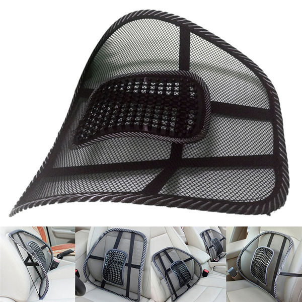 Massage Vent Mesh Lumbar Lower Back Brace Support Car Seat Chair Cushion Pad