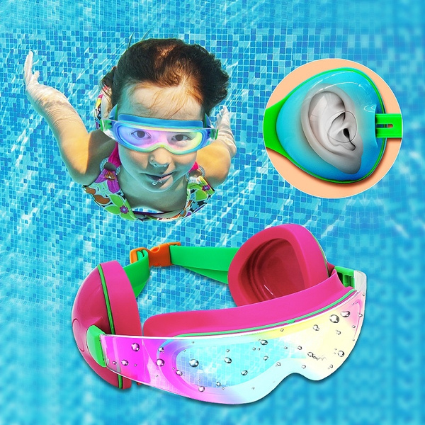 HeySplash 2 PCS Swim Goggles for Kid,Anti Fog UV Protection Childs Swim Goggles