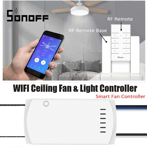 Sonoff Ifan03 Rm433 Base Ceiling Fan, Control Ceiling Fan With Alexa