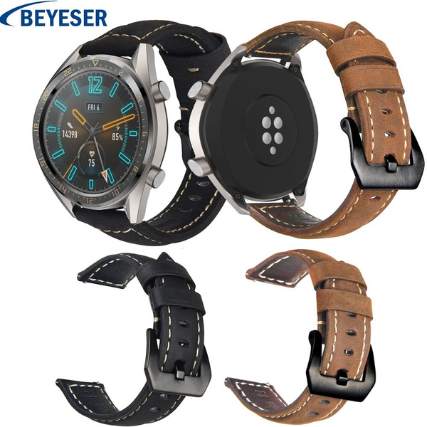 22mm Leather Strap For Huawei GT Watch smart watch Strap For Xiaomi Huami Amazon 2 / 2S wrist