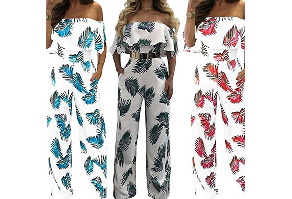 Ladies Fashion One-neck Print Piece 