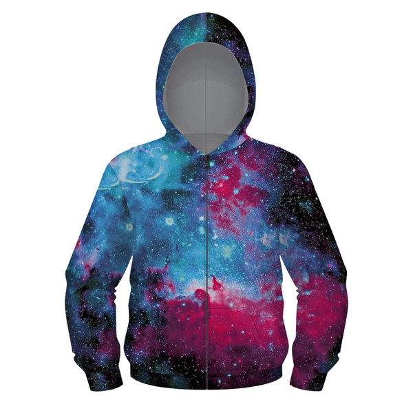 Galaxy 3d Hoodies For Girls Boys Kids Sweatshirts Long Sleeve