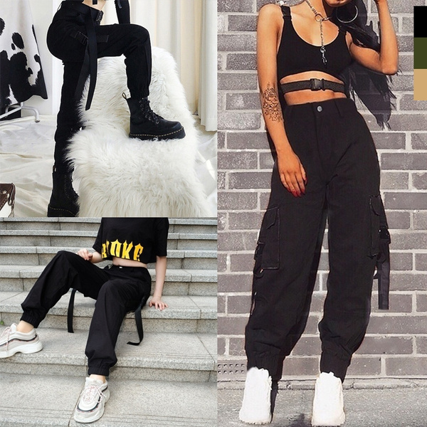 Streetwear Cargo Pants Women Casual 