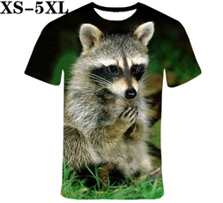 Plus Size, 3draccoontshirtformen, 3dfunnyraccoontshirt, Personalized T-shirt