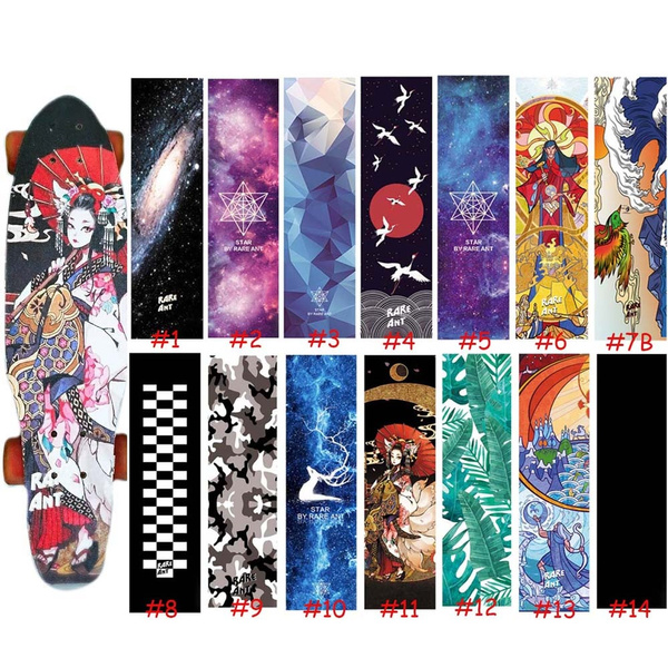 Gaetooely Waterproof Skateboard Grip Tape Nastro Forato con Impugnatura Skate Scooter 84 x 23cm