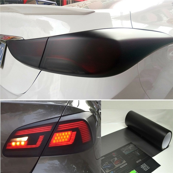 1pcs 30 150cm Matte Black Car Headlight Taillight Fog Lamp Sticker