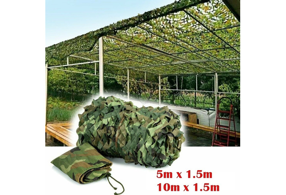 10Mx1.5M Camouflage Net Hunting Shooting Hide Army Camping Woodland Netting RW
