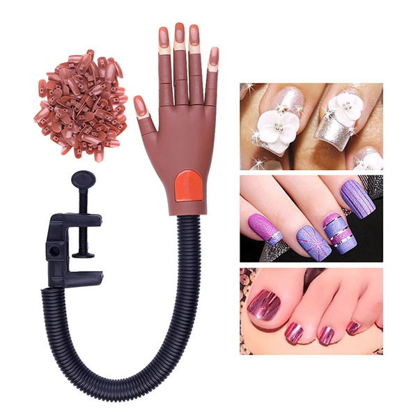 Nail Art Training Fake Hand Model Painting Practice Manicure Diy Tool Adjustable Wish