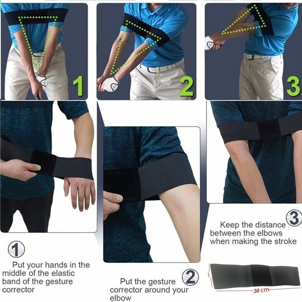 Golf Swing Training Aid Arm Band Elbow Support Practice Trainer for