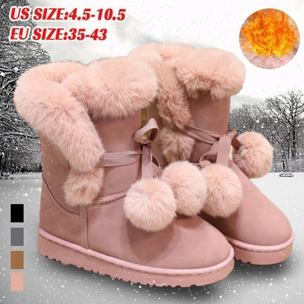 Winter Snow Boots Fur Wool Shoes 