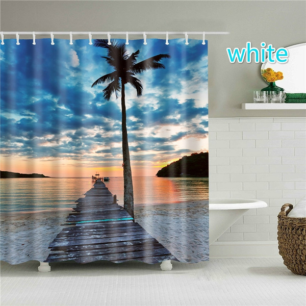 3d Shower Curtains Sea Beach S, 3d Shower Curtains