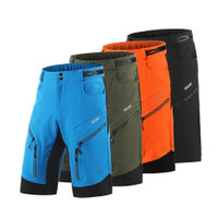 ARSUXEO Pantalones Cortos de Ciclismo para Hombre con Bolsillos con Cremallera Sueltos Transpirables Impermeables Parte Inferior 1806
