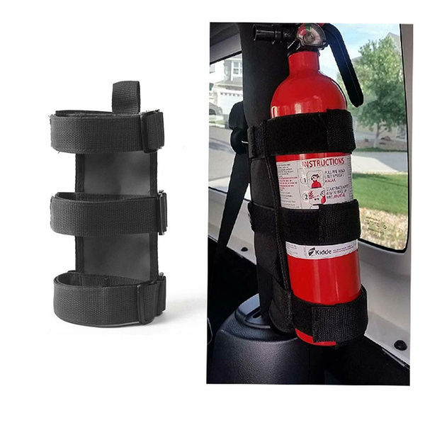 Car Fire Extinguisher Holder 3 lb Adjustable Roll Bar for Jeep Wrangler