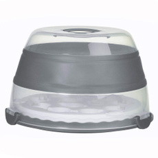 cakestoragetransportablefooddessertstorage, cupcake, Gray