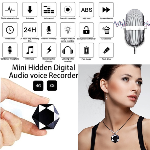 hidden microphone necklace