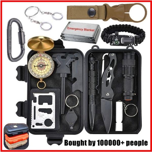 Survival tool kit 14 in 1, Survival Gear and Equipment, Camping Accessories