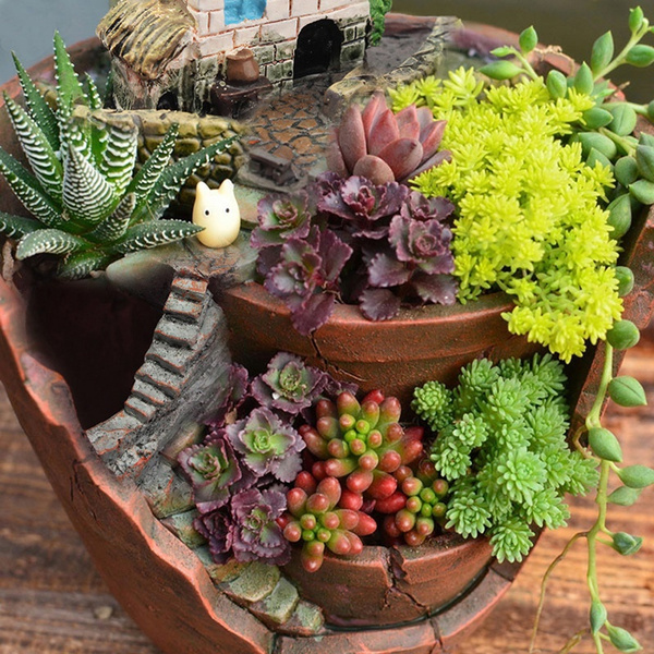 Garden Sky Succulent Plant House Herb Planter Pot Trough Box Bed Flower Basket 