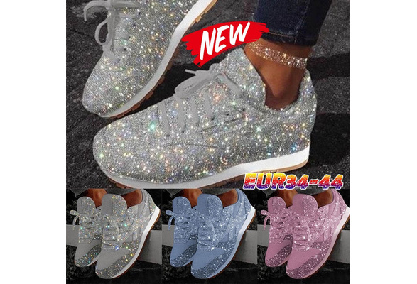 women muffin rhinestone new crystal platform sneakers