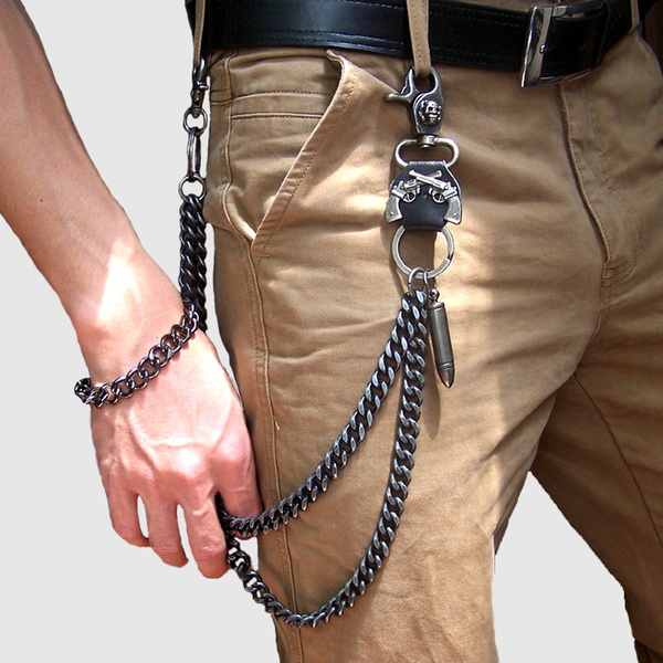 mens belt with chain