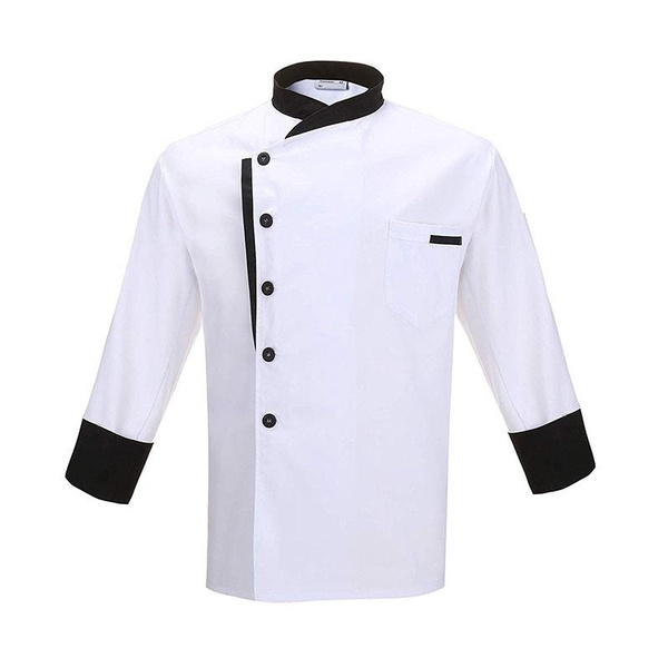 Chef Coat Men Women Long Sleeve Jacket Kitchen Uniform Restaurant Cook Workwear Chef Coat Men Women Long Sleeve Jacket Kitchen Uniform Restaurant Cook Workwear