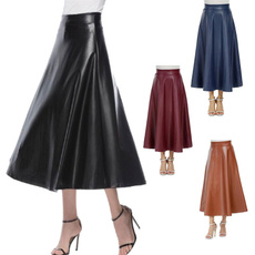 long skirt, Fashion, high waist, saia