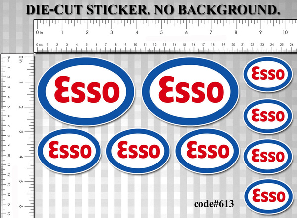 ESSO Die-Cut Vinyl Sticker Decal Funny JDM Logo Fuel Gas Fridge Laptop ...