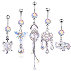 butterfly, navel rings, Jewelry, bellyring
