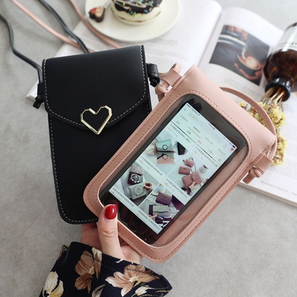 Pu Leather Crossbody Wallet Phone Bag Women Mini Shoulder - Temu