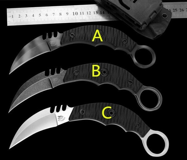 THE ONE HS Karambit WHITE Claw Knife Camping Hunting Knife Outdoor Survival knives Handmade