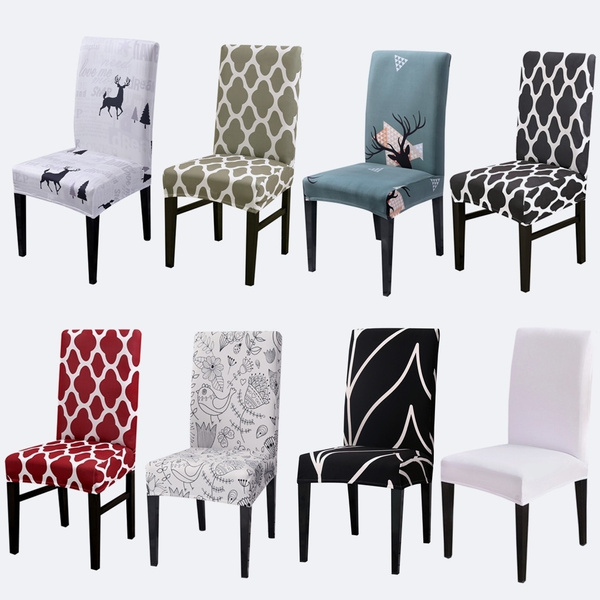 Printing Chair Cover Universal Size Stretch Polyester Chair Protector ...