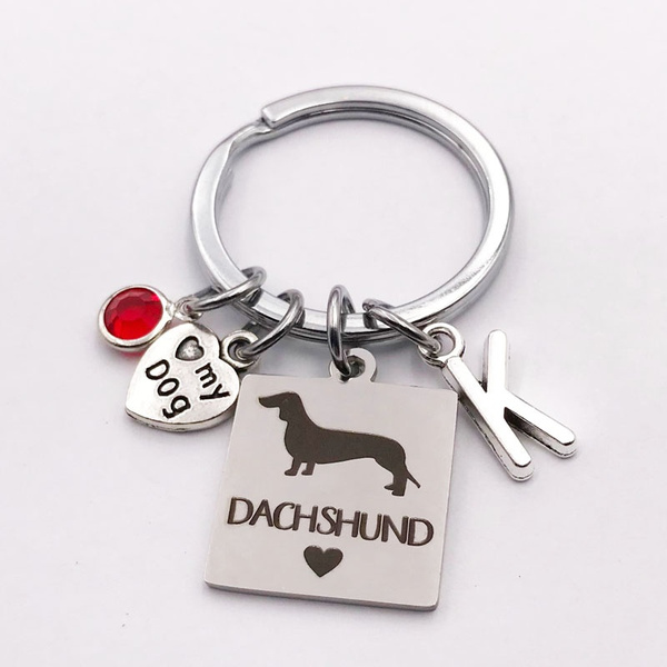 sausage dog keyring