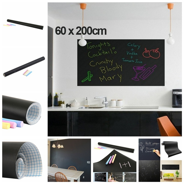 200X60cm Chalk Board Blackboard Vinyl Wall Sticker Decal Removable Chalkboard U 