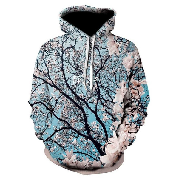 Cherry Blossoms Hoodies 3D Sweatshirt Men Women Tracksuit Causal